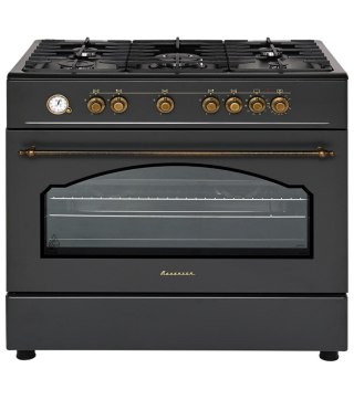 Kuchnia gazowo elektryczna Ravanson Retro KWGE-90AR (czarny)