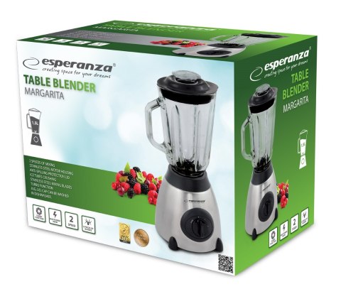 Blender kielichowy Esperanza Margarita EKM020 (500W; kolor czarny, kolor przeźroczysty, kolor stalowy) (WYPRZEDAŻ)