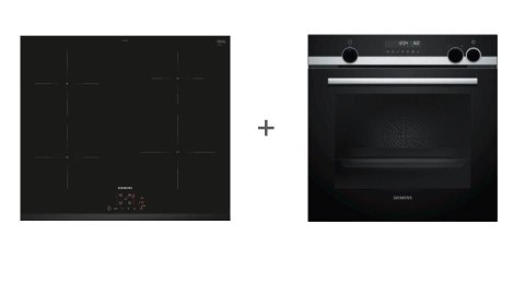Zestaw piekarnik z funkcją pary SIEMENS HR538ABS1 + płyta indukcyjna SIEMENS EH631BEB6E