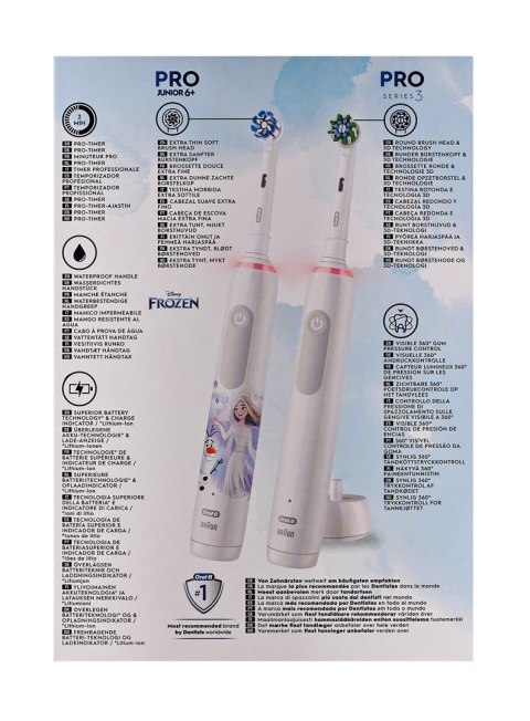 Zestaw 2 szczoteczek Oral-B 3 3000 i Junior Frozen