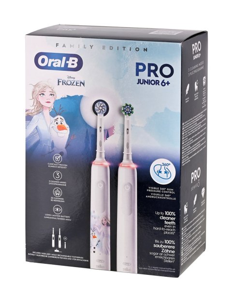 Zestaw 2 szczoteczek Oral-B 3 3000 i Junior Frozen