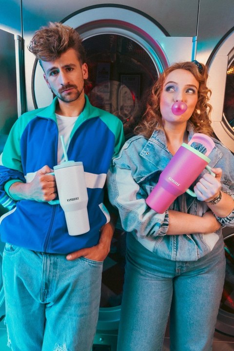 Kubek termiczny ze słomką Kambukka Rio Tumbler 950ml, Frosty Coconut