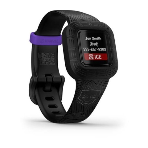 Zegarek sportowy dziecięcy Garmin Vivofit Junior 3 Marvel Black Panther