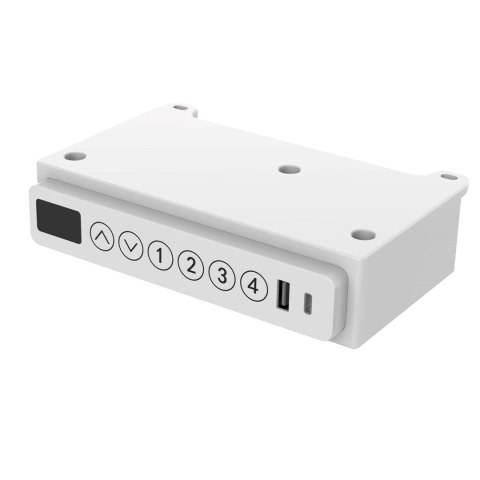 Tuckano Biurko z elektryczną regulacją wysokości ET119W-C Biały/dąb. Blat biurka o wymiarach 120 x 60cm.