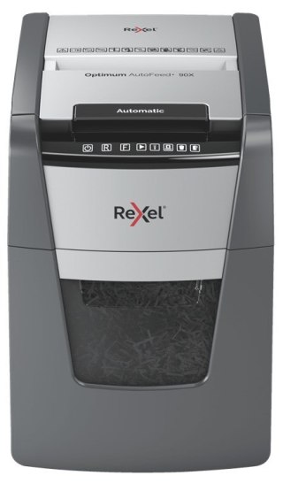 Rexel Niszczarka Optimum AutoFeed+ 90X, (P-4), 90 kartek, 34 l kosz (WYPRZEDAŻ)