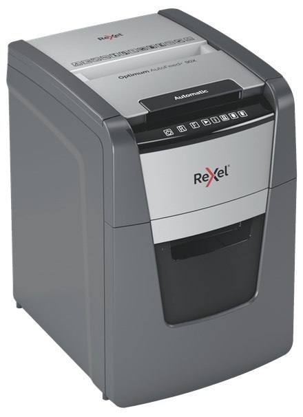 Rexel Niszczarka Optimum AutoFeed+ 90X, (P-4), 90 kartek, 34 l kosz (WYPRZEDAŻ)