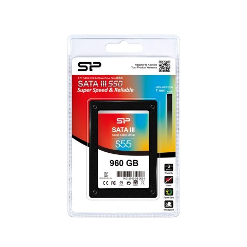 Dysk SSD Silicon Power S55 960GB 2,5" SATA III 560/530 MB/s (SP960GBSS3S55S25)