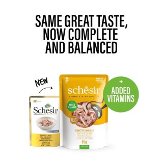 SCHESIR dla kotów Adult Tuńczyk z Filecikami z Kurczaka 85g