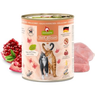 GranataPet DeliCatessen cielęcina i królik karma mokra dla kota 800g
