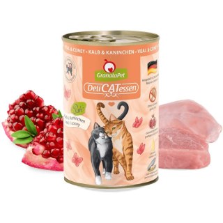 GranataPet DeliCatessen cielęcina i królik mokra karma dla kota 400g