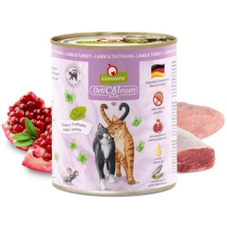 GranataPet DeliCatessen łosoś i indyk karma mokra dla kota 800g