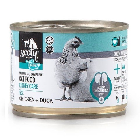3Coty CHICKEN/DUCK Care with sensitive kidneys 180g