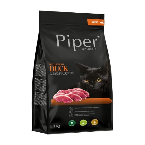 DOLINA NOTECI Piper Animals z kaczką - sucha karma dla kota - 3 kg