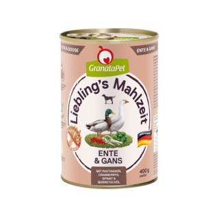 GranataPet Liebling´s Mahlzeit kaczka i gęś mokra karma dla psa 800g