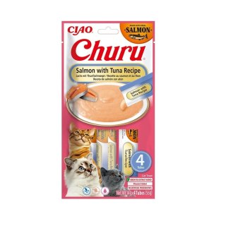 INABA CAT CHURU SALMON WITH TUNA przysmak dla kota 4x14g (56g)