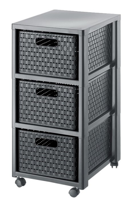 ROTHO Regał duży z 3 szufladami COUNTRY antracyt