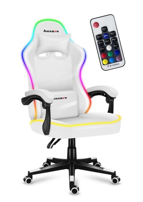 Fotel gamingowy Huzaro Force 4.4 RGB White (WYPRZEDAŻ)