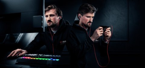 Słuchawki z mikrofonem TRUST GXT 408 Cobra czarno-czerwony (WYPRZEDAŻ)