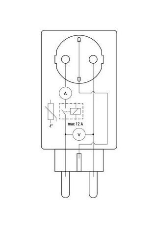 Inteligentne gniazdo Shelly Wave Outdoor Plug S