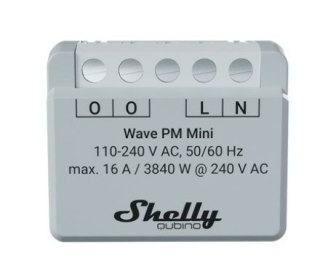 Shelly Shelly Qubino Wave PM Mini przełącznik Szary