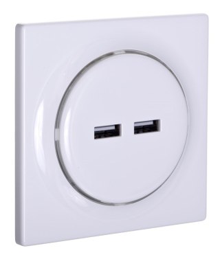 Inteligentne gniazdko USB FIBARO Walli N Outlet, białe (FGWU-021)