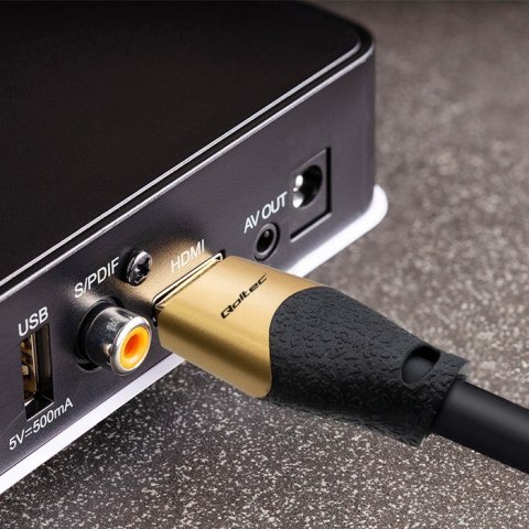 QOLTEC KABEL HDMI V2.1 ULTRA HIGH SPEED 8K | 60HZ | 30AWG | GOLD