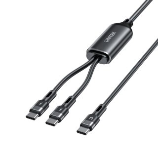 UNITEK KABEL USB-C 2W1 PD 100W SILIKON 1,8M