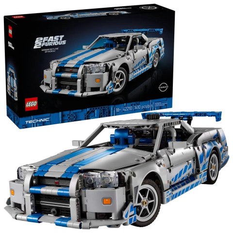 LEGO Technic 42210 Samochód Nissan Skyline GT-R (R34) z filmu Za szybcy, za wściekli