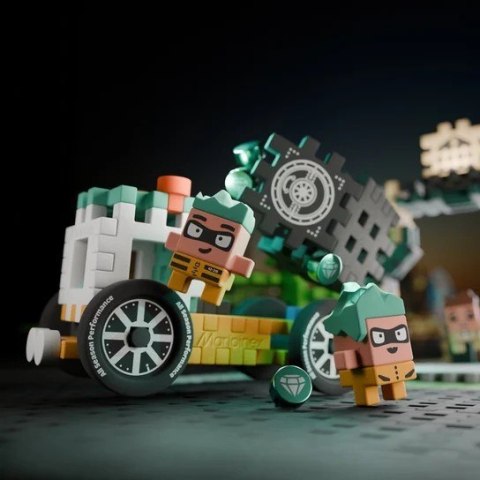 MARIOINEX Klocki Mini Waffle City Napad na bank, 148 elementów