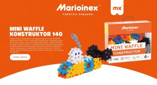 MARIOINEX Klocki Mini Waffle Konstruktor, 140 elementów