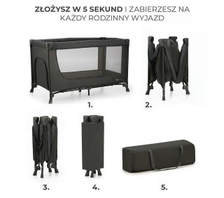 Kinderkraft Łóżeczko turystyczne JOY LIGHT GREY