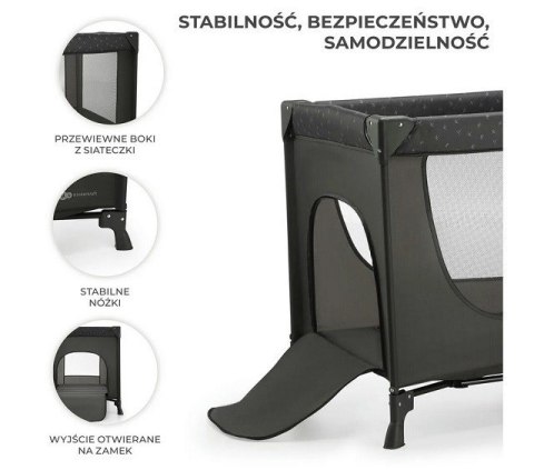 Kinderkraft Łóżeczko turystyczne JOY LIGHT GREY