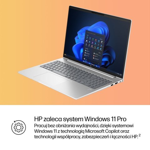 HP ProBook 4 G1i Ultra 7 255H 16.0"WUXGA IPS 300nits AG 24GB DDR5 5600 SSD512 Arc Cam1080p 56Wh W11Pro Pike silver aluminium 3Y 