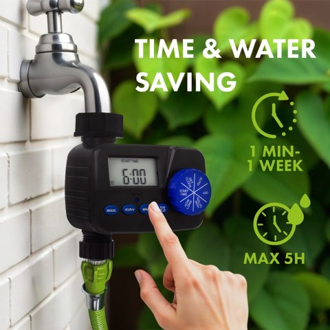 GREENBLUE ELEKTRONICZNY STEROWNIK NAWADNIANIA, ZASILANIE 2X1,5V AA GB390