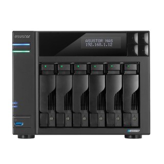 NAS Asustor AS6706T; Tower; 6x (3.5" SATA HDD/ 2.5" SSD); Intel Celeron N5105; 8GB DDR4 SODIMM (max. 16GB), 2x 2.5GbE, 4x M.2 22