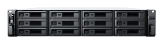 NAS Synology RS2423+; 2U RACK; 12x (3.5" SATA HDD/2.5" SATA SSD); AMD Ryzen V1780B, 8 GB DDR4 ECC UDIMM (max. 32GB), 2x 1GbE RJ-