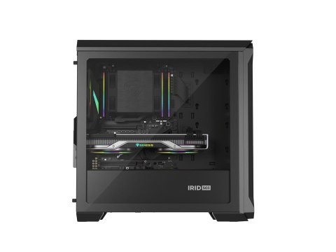 Obudowa NATEC Genesis Irid 503 ARGB NPC-1559 (Micro ATX. Mini ITX; kolor czarny)