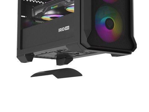 Obudowa NATEC Genesis Irid 503 ARGB NPC-1559 (Micro ATX. Mini ITX; kolor czarny)