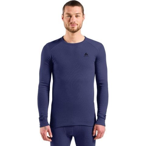 Bielizna termoaktywna z długim rękawem Odlo BL TOP crew neck l/s MERINO 260 roz. L Niebieska