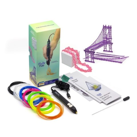 3DOODLER FLOW ESSENTIALS ZESTAW DŁUGOPISU DO DRUKOWANIA 3D + 8 SZT RÓŻNOKOLOROWYCH SZPUL FILAMENTU 1,75MM FLOW (WYPRZEDAŻ)