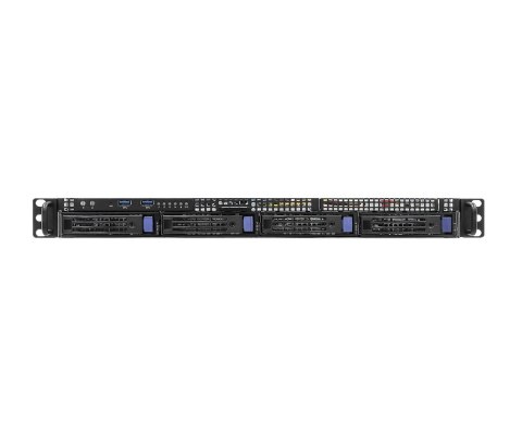 Platforma ASRock Rack (1U) Intel E-24XX/6300 (4xLFF, 2x1GbE, 2x10Gbe, IPMI, 1+1 450W)
