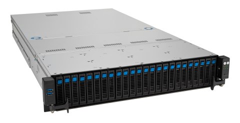 Platforma Asus Rack (2U) RS520A-E12-RS24U AMD Epyc 9004 (24x NVMe, 2xM.2, 2x10Gbe, IPMI, 1+1 1600W)