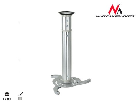 Uchwyt sufitowy do projektora Maclean MC-517 (80 mm - 980 mm; 10 kg; kolor srebrny)