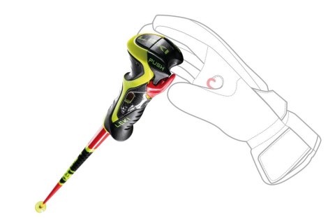 Kije narciarskie LEKI WCL SL 3D 110-140cm, red