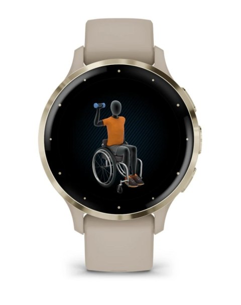 Zegarek sportowy Garmin Venu 3S AMOLED 41mm Beżowy