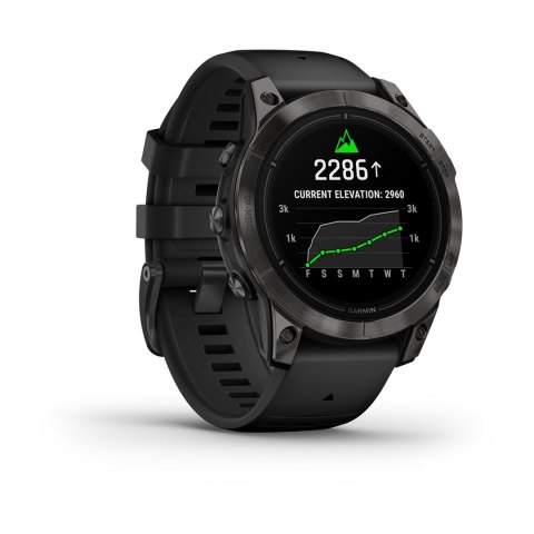 Zegarek sportowy Garmin EPIX PRO (GEN 2) AMOLED 47mm Sapphire Carbon Gray DLC Titanium Czarny
