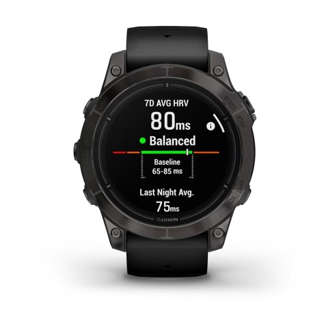 Zegarek sportowy Garmin EPIX PRO (GEN 2) AMOLED 47mm Sapphire Carbon Gray DLC Titanium Czarny