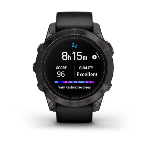 Zegarek sportowy Garmin EPIX PRO (GEN 2) AMOLED 47mm Sapphire Carbon Gray DLC Titanium Czarny