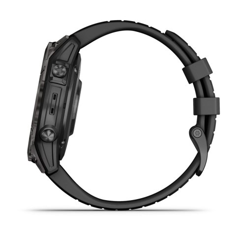 Zegarek sportowy Garmin EPIX PRO (GEN 2) AMOLED 47mm Sapphire Carbon Gray DLC Titanium Czarny