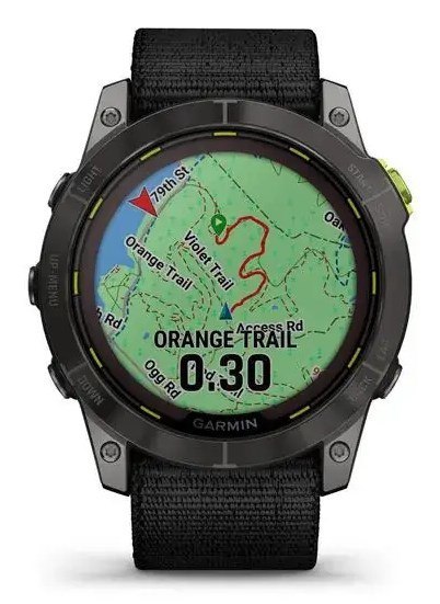 Zegarek sportowy Garmin Enduro 2 Solar 35mm Black Carbon Gray DLC Ti Ultrafit Band Szary